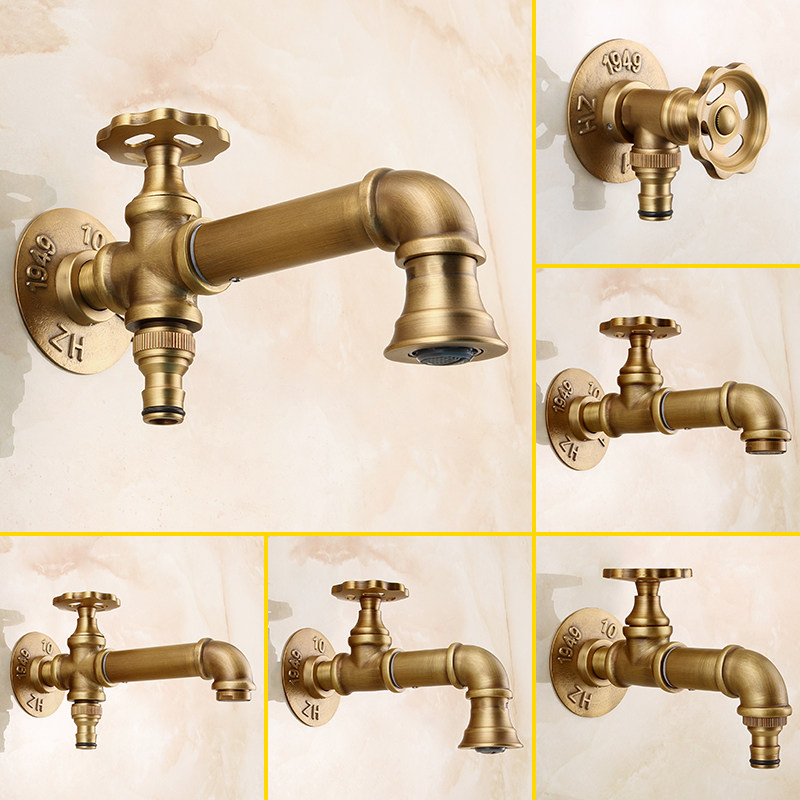 Basin Mixer Tap - Латунный кран для стиральной машины, антикварный,