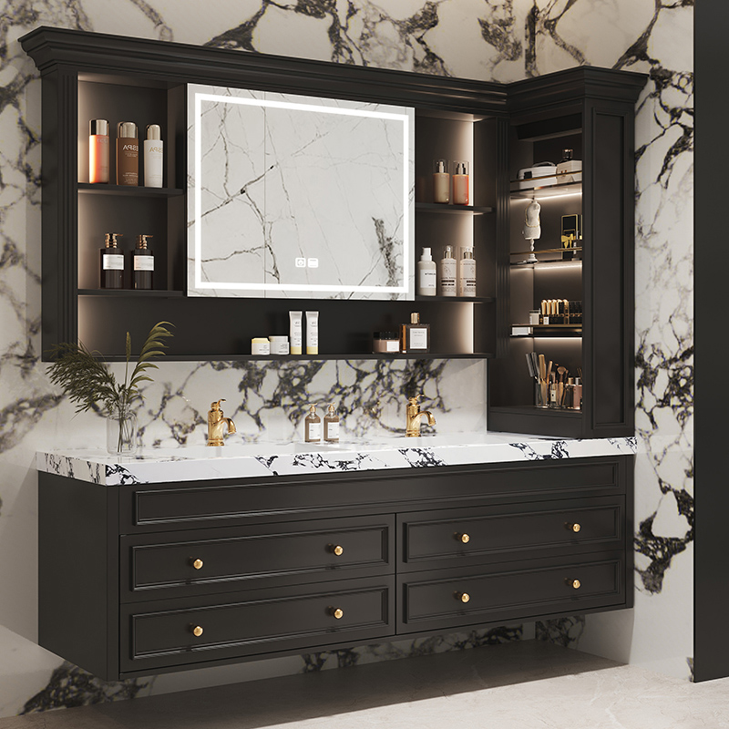 Черный дизайнерский шкаф для в – обзор и цена Home Bathroom Vanity Combo