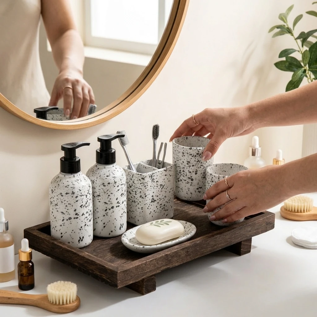 Ретро деревянный поднос для хр – обзор и цена Home Edit Bathroom Storage